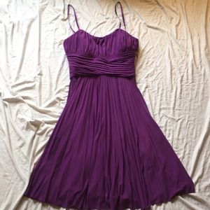David’s Bridal Purple Pleated Party Dress NWT